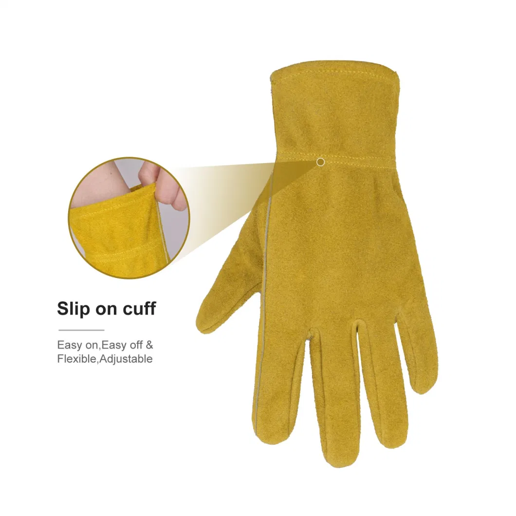 Pri Premium Suede Cowhide Leather Gloves Ladies Women Garden Safety Gloves Garden Tools Children Work Gloves