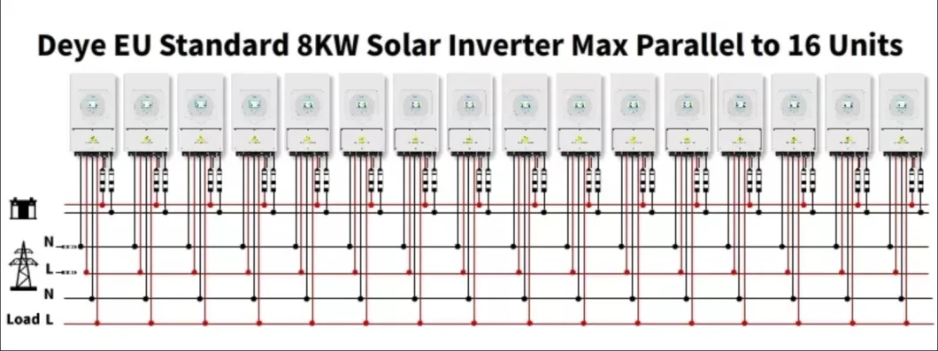 Deye Inverter Sun-12K-Sg04lp3-EU/Au 3 Phase Hybrid Inverter 5kw 8kw 10kw 12kw Pure Sine Wave Inverter for Home